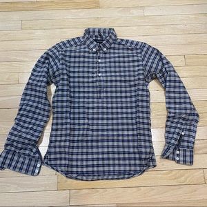Bespoken Flannel Plaid Italian Cotton popover button down